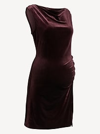 Image number 1 showing, Maternity Asymmetrical Shoulder Mini Dress