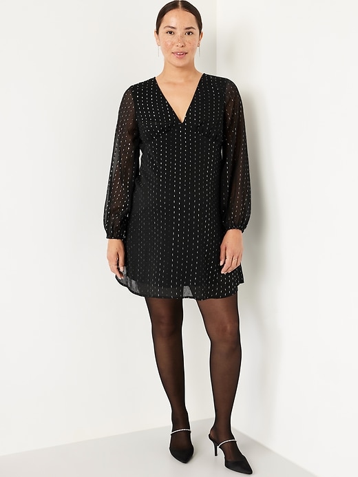 Image number 3 showing, Maternity Textured Long-Sleeve Mini Dress
