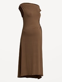 Image number 2 showing, Maternity Asymmetrical Twist Drape Dress