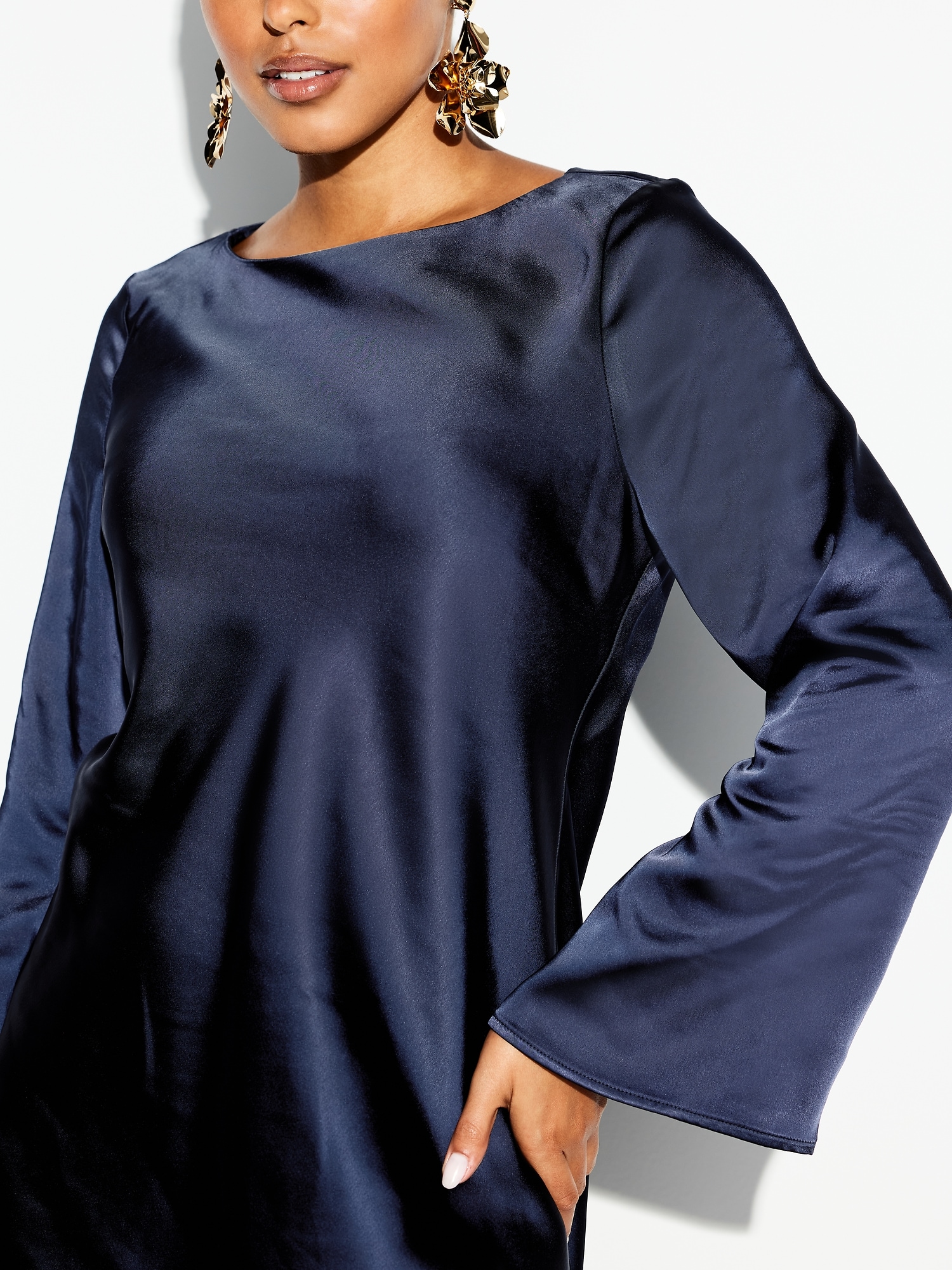 The Occasion by Old Navy Satin Flare-Sleeve Mini Dress