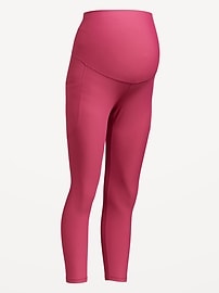 Image number 1 showing, Maternity Full-Panel PowerSoft 7/8 Leggings