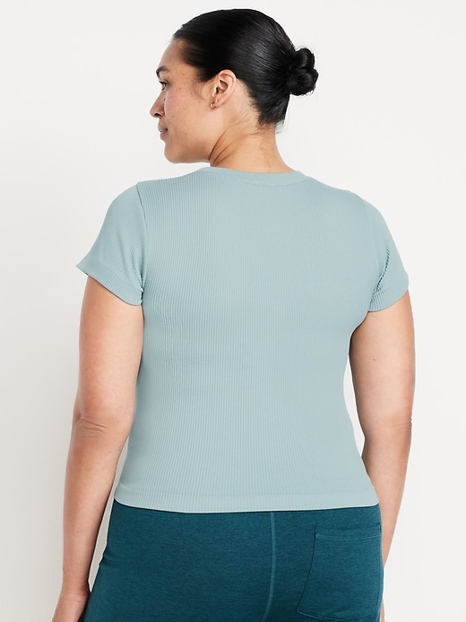 Image number 8 showing, Exhale Seamless Fitted Rib T-Shirt