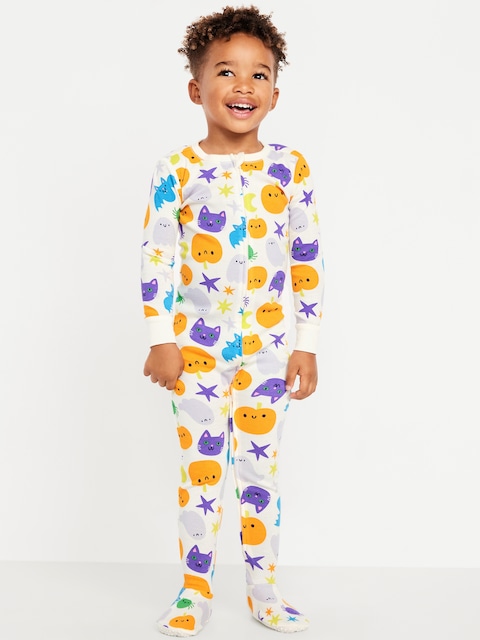 Snug-Fit 2-Way-Zip Pajama One-Piece for Toddler & Baby - Pumpkin