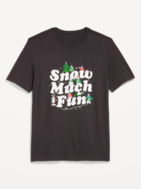 Holiday Graphic T-Shirt for Men - Penguins
