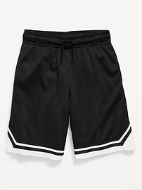 Image number 1 showing, Knee Length Mesh Basketball Shorts for Boys