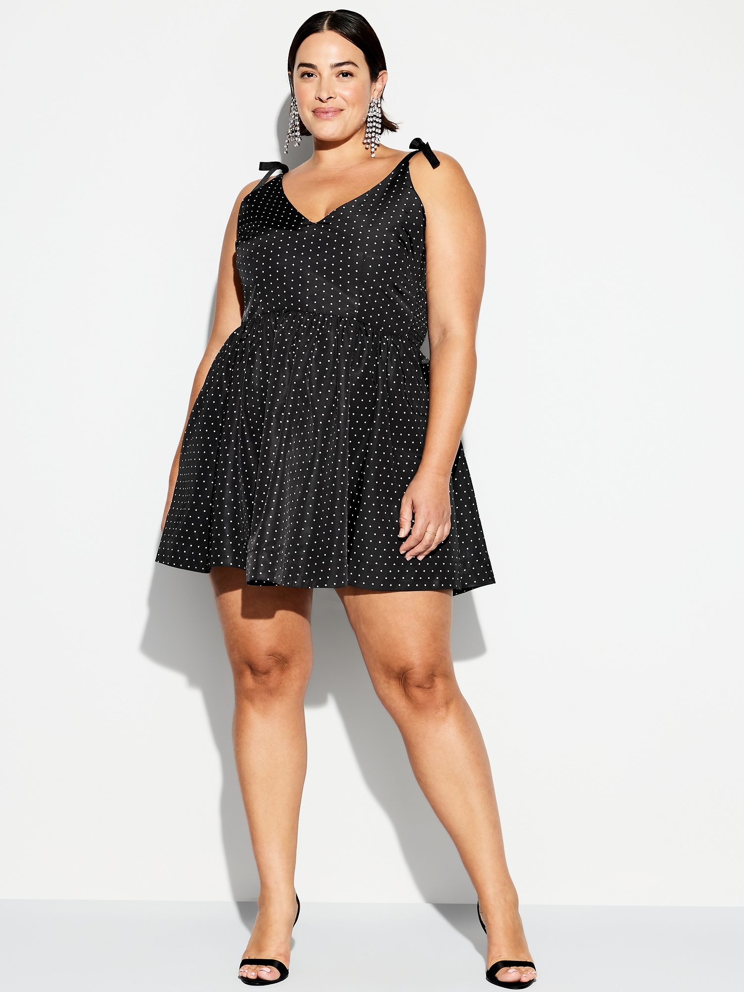 Old Navy Women's The Occasion Fit \u0026 Flare Taffeta Mini Dress - Black - Plus Size 3X The Occasion by Old Navy Fit \u0026 Flare Taffeta Mini Dress | Old Navy