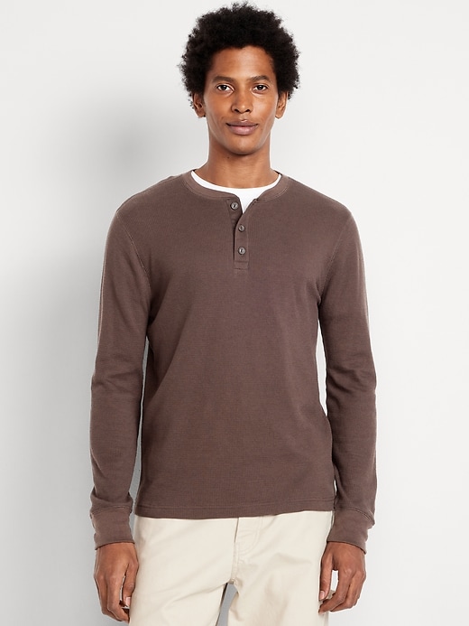 Image number 1 showing, Waffle Henley T-Shirt