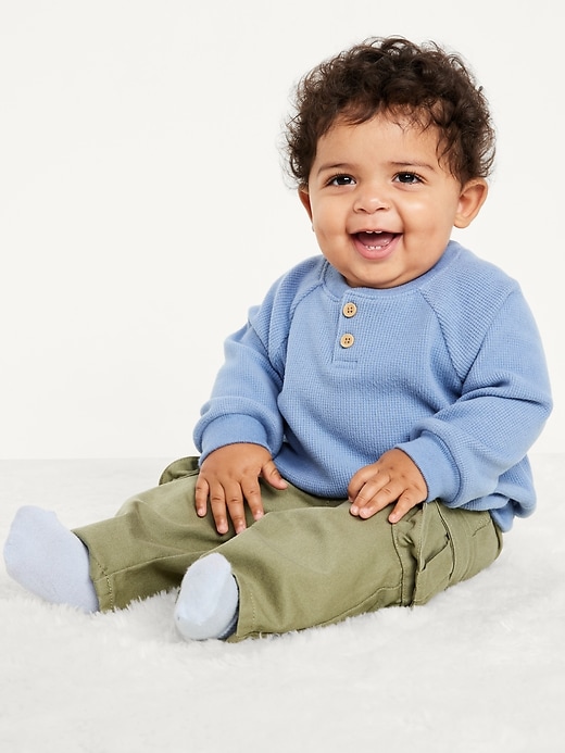 Long-Sleeve Color-Block Corduroy Shirt for Baby