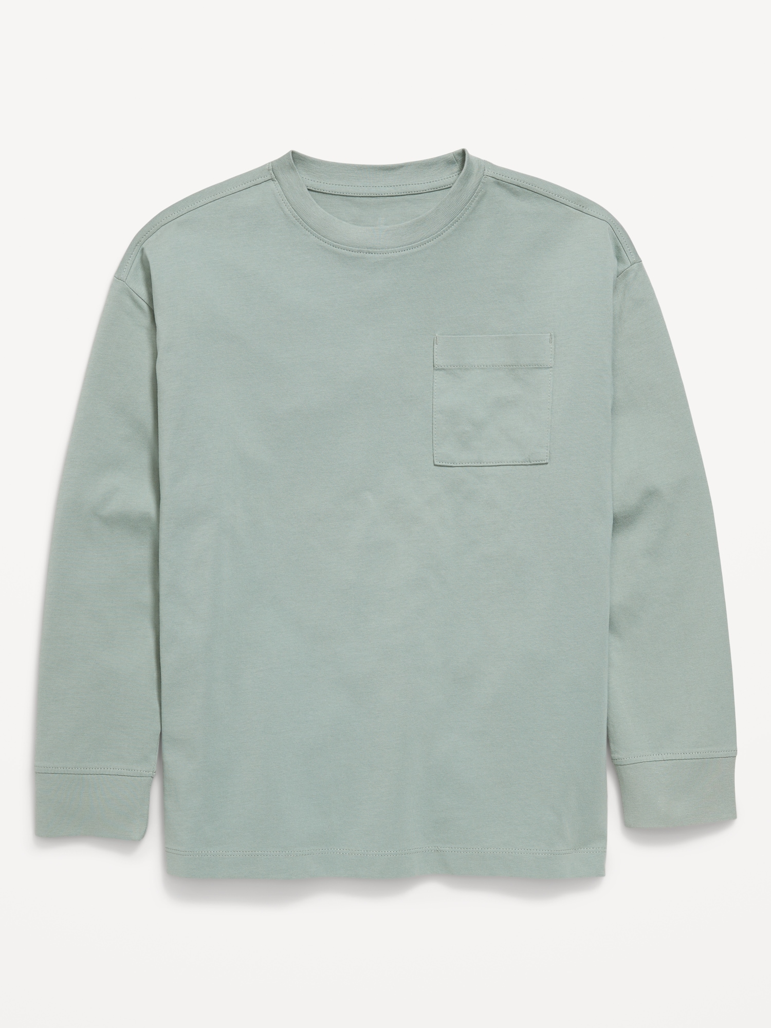 Oversized Long-Sleeve Pocket T-Shirt for Boys