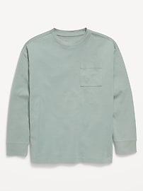 Image number 1 showing, Oversized Long-Sleeve Pocket T-Shirt for Boys