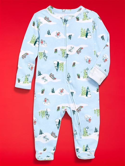 Image number 1 showing, Old Navy x Star Wars Snug-Fit 2-Way-Zip Footed One-Piece for Baby