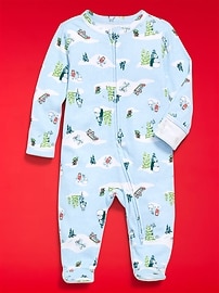 Image number 2 showing, Old Navy x Star Wars Snug-Fit 2-Way-Zip Footed One-Piece for Baby