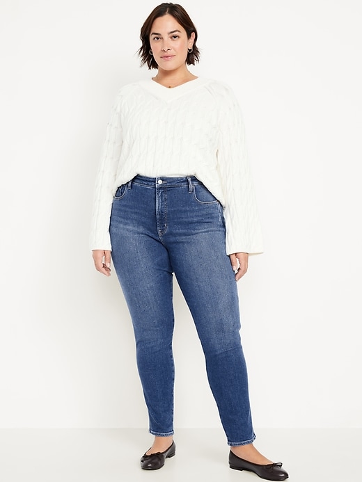 Image number 7 showing, High-Waisted Rockstar Super-Skinny Jeans