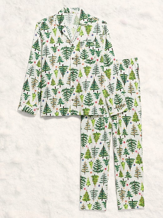 Image number 1 showing, Printed Flannel Pajama Set for Men