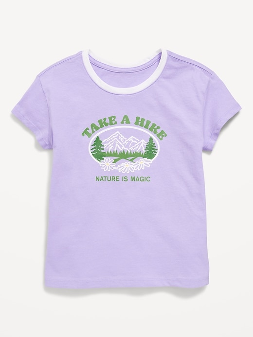 Image number 1 showing, Short-Sleeve Graphic T-Shirt for Girls