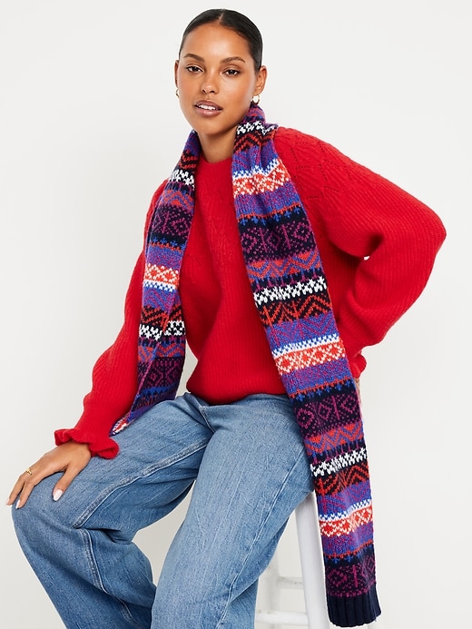 Image number 3 showing, Loose Crew-Neck Cropped Sweater