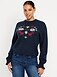 Loose Crew-Neck Cropped Sweater - image 2