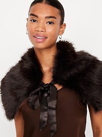 Image number 1 showing, Faux Fur Stole