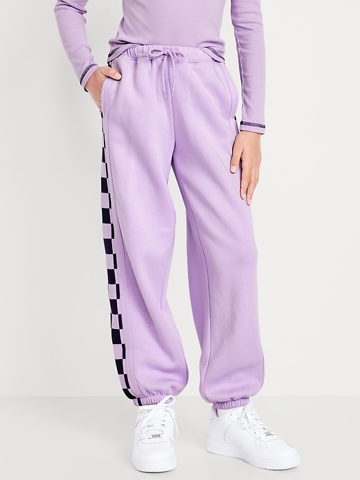 Image number 1 showing, High-Waisted Baggy Jogger Sweatpants for Girls