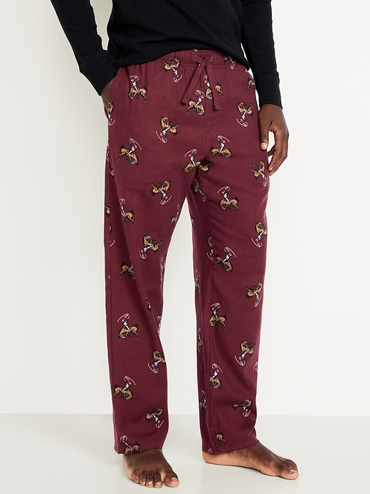 Image number 1 showing, Printed Flannel Pajama Pants for Men