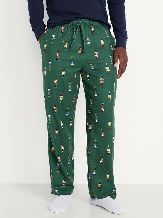 Image number 1 showing, Printed Flannel Pajama Pants for Men