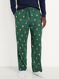 Image number 1 showing, Printed Flannel Pajama Pants for Men