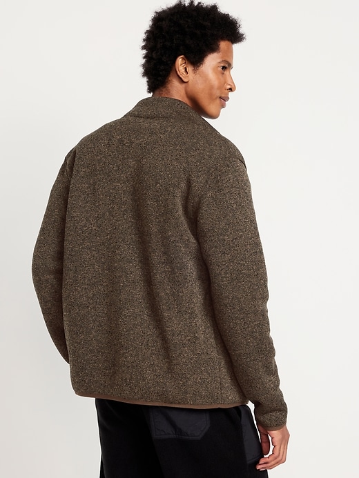 Image number 2 showing, Sherpa-Lined Fleece-Knit Jacket