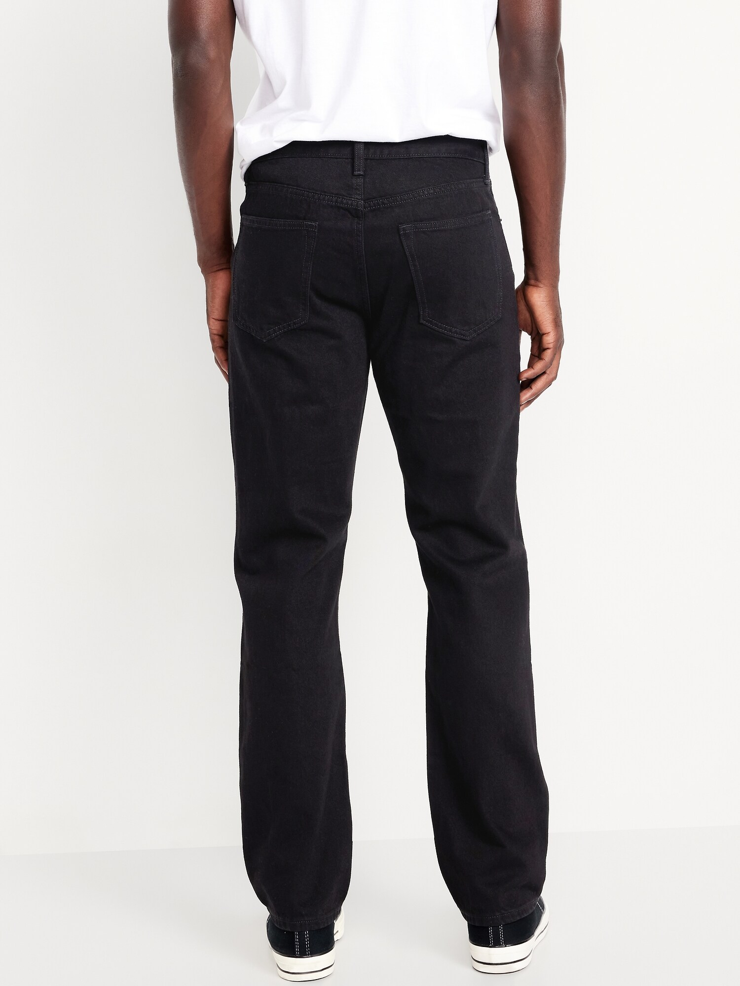 Мужские джинсы Old Navy Structured Straight Non-Stretch, цвет: Чёрный — фото 2