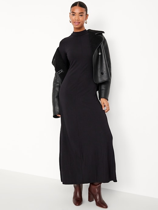 Image number 3 showing, Mock Neck Maxi Dress