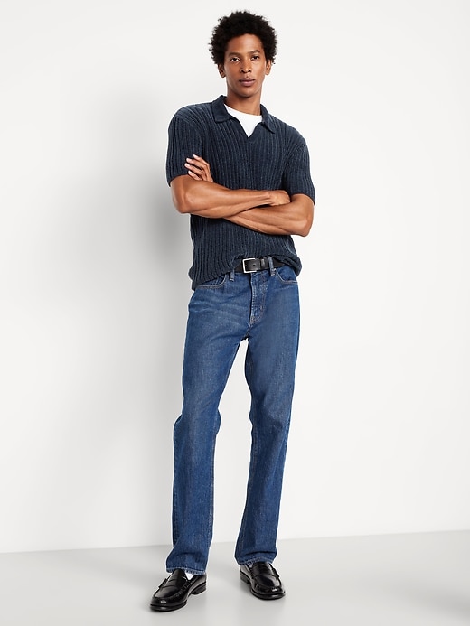 Image number 3 showing, Short-Sleeve Chenille Polo Sweater