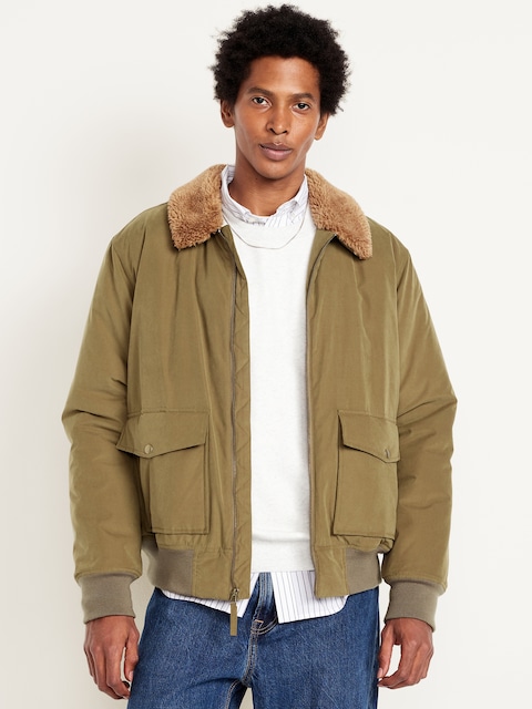Water-Resistant Aviator Bomber Jacket