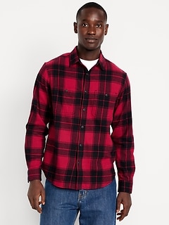 Plaid Flannel Pocket Shirt
