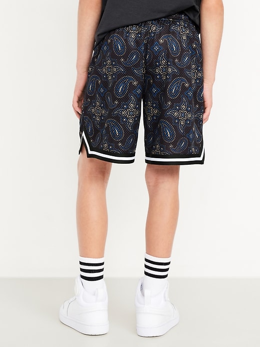 Image number 2 showing, Printed Mesh Basketball Shorts for Boys (At Knee)