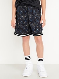 Image number 3 showing, Printed Mesh Basketball Shorts for Boys (At Knee)