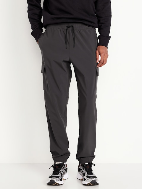 Cozy-Lined Tech Woven Cargo Joggers - Panther