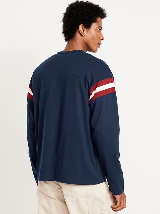 Image number 2 showing, Heavyweight Long-Sleeve Football-Style T-Shirt