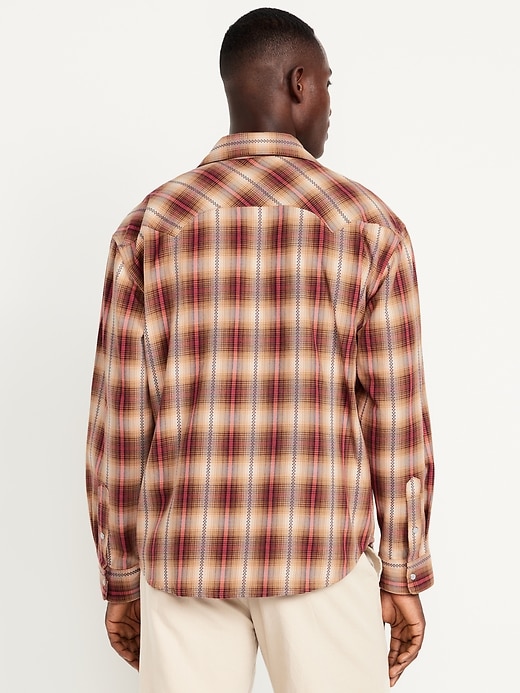 Image number 2 showing, Textured Plaid Western Pocket Shirt