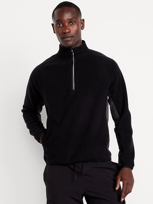 Image number 1 showing, Cozy Microfleece Run Quarter Zip