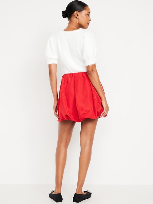 Image number 2 showing, Taffeta Bubble Mini Skirt