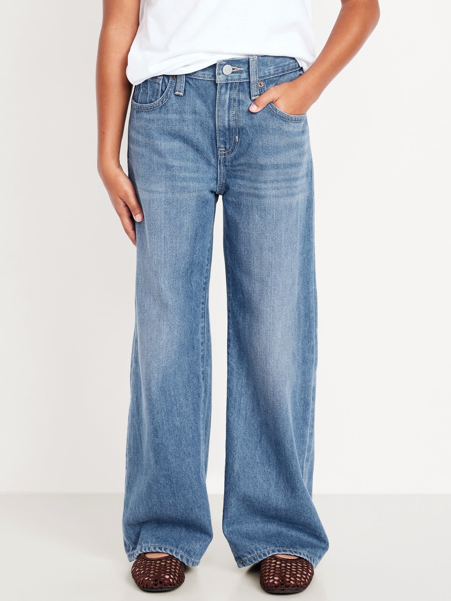 Baggy Straight-Leg Jeans for Girls