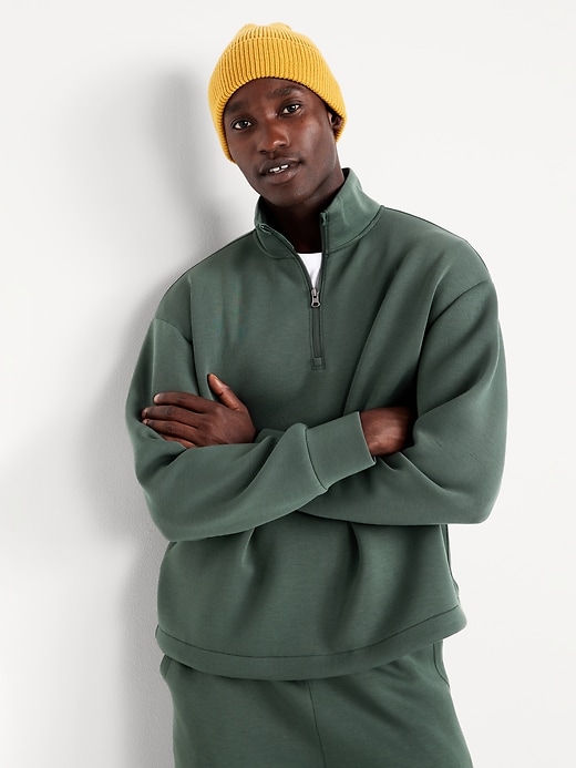 Image number 3 showing, Bounce Fleece Oversized Quarter-Zip Pullover