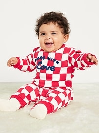 Image number 1 showing, Printed Fleece One-Piece for Baby