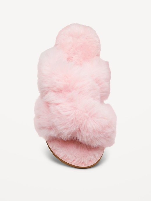 Image number 2 showing, Faux-Fur Slippers for Girls