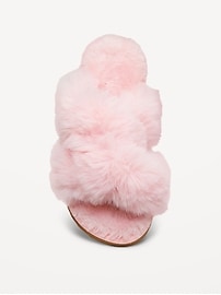 Image number 2 showing, Faux-Fur Slippers for Girls