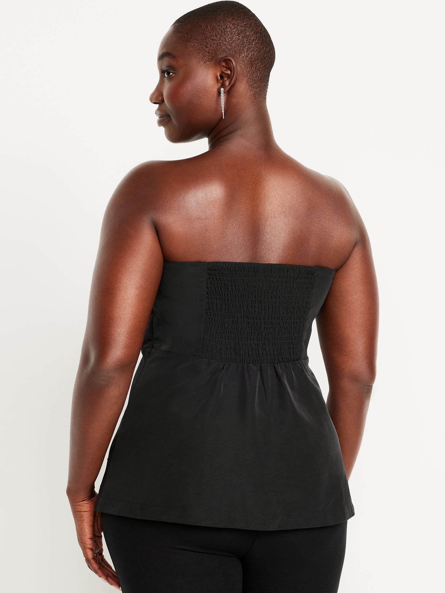 Beaded Taffeta Peplum Tube Top | Old Navy