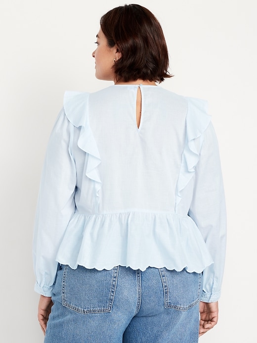 Image number 6 showing, High-Neck Ruffle Peplum Top