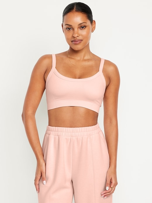 Image number 1 showing, Light Support Fluid Seamless Ribbed Sports Bra