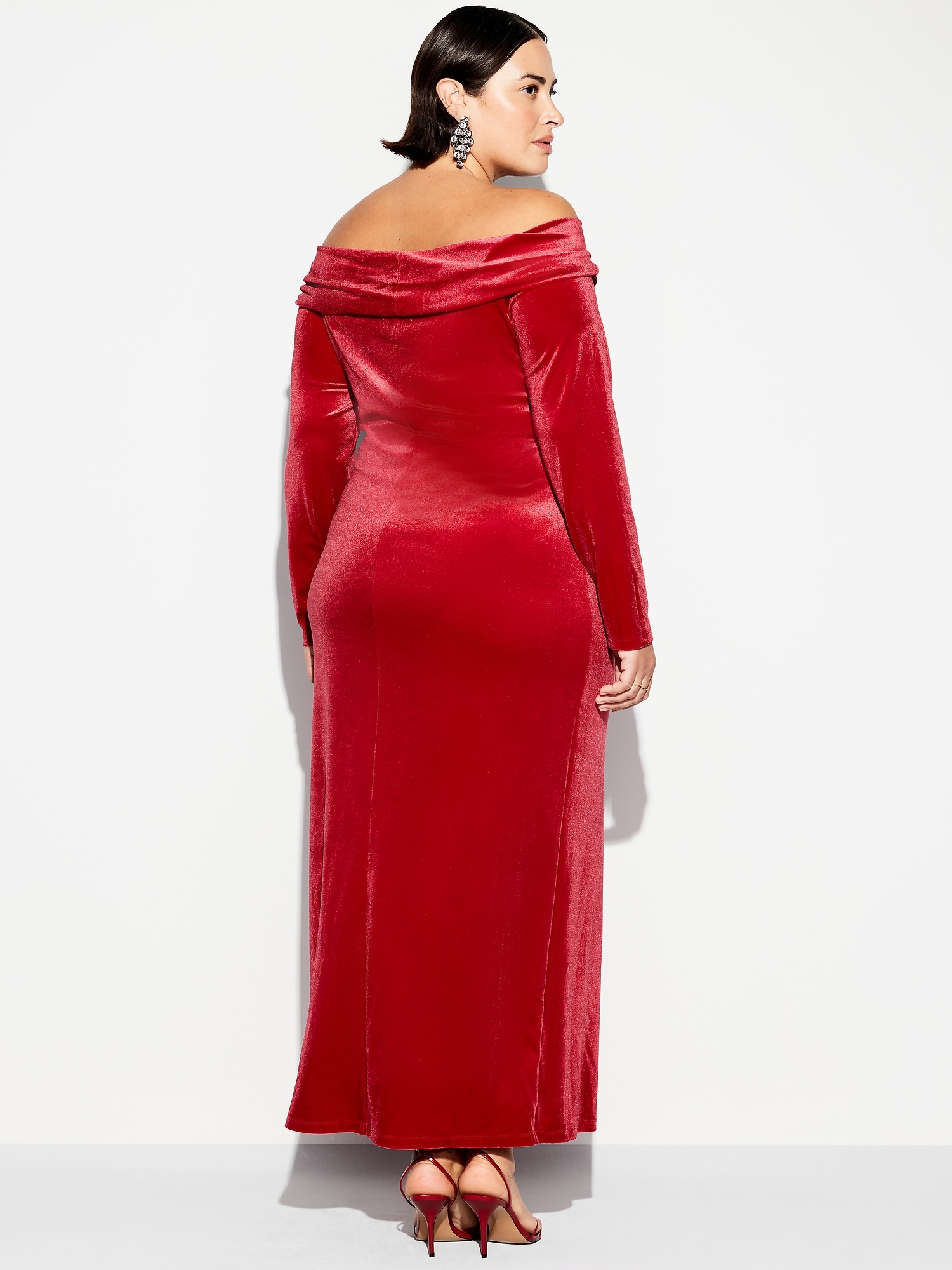 The Occasion by Old Navy Velvet Off-Shoulder Maxi Dress | Old Navy