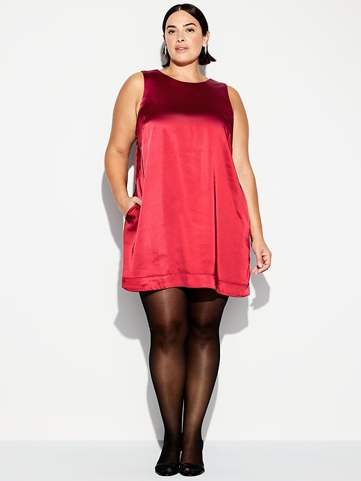 Image number 5 showing, The Occasion by Old Navy Satin Mini Shift Dress