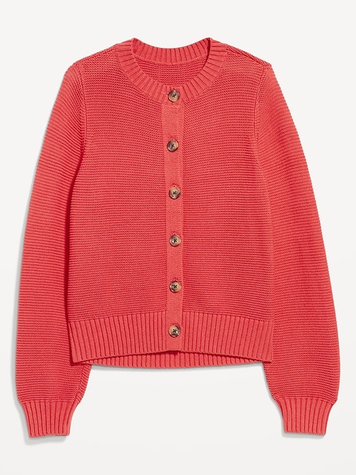Image number 5 showing, Garter-Knit Cardigan Sweater
